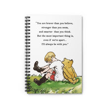 Load image into Gallery viewer, Winnie the Pooh Spiral Notebook - JournalRuled Lines,Creative Writing, Notes Ideas Inspiration, Baby shower notes, devotional notebook
