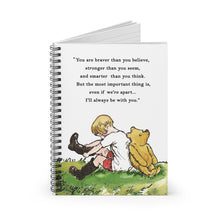 Load image into Gallery viewer, Winnie the Pooh Spiral Notebook - JournalRuled Lines,Creative Writing, Notes Ideas Inspiration, Baby shower notes, devotional notebook
