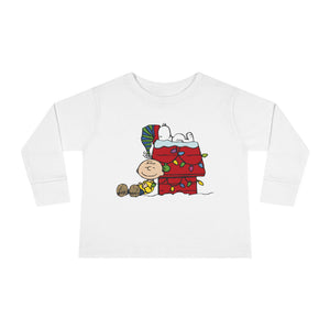 Christmas Snoopy Toddler Long Sleeve Tee