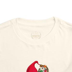 kids vintage christmas elf and reindeer Tshirt