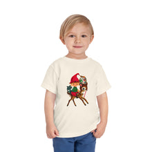 Load image into Gallery viewer, kids vintage christmas elf and reindeer Tshirt
