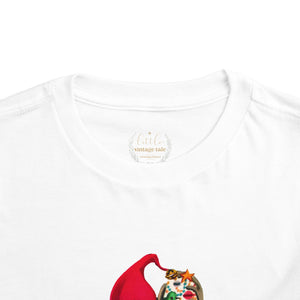 kids vintage christmas elf and reindeer Tshirt