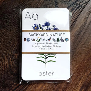 backyard nature alphabet flashcards