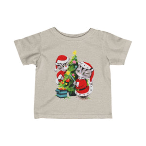 Kids Vintage Christmas cat shirt