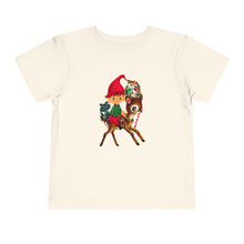 Load image into Gallery viewer, kids vintage christmas elf and reindeer Tshirt
