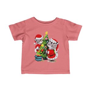 Kids Vintage Christmas cat shirt