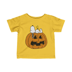 Snoopy Woodstock pumpkin Tshirt - Baby Sizes