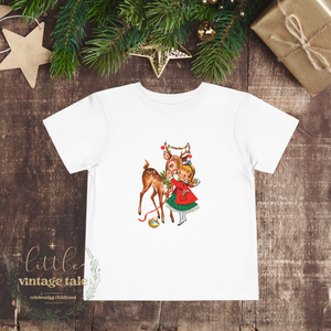 kids vintage Christmas Tshirt