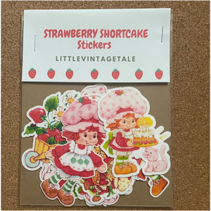 Strawberry Girl Stickers - PACK of 8