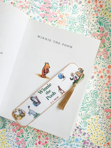 Winnie the Pooh Bookmark - tassel and believe charm