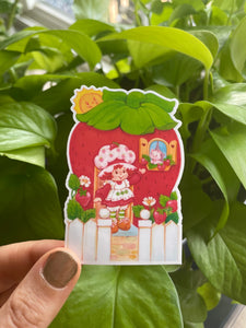 Strawberry Girl Stickers - PACK of 8