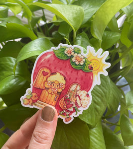 Strawberry Girl Stickers - PACK of 8