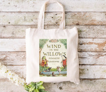 Load image into Gallery viewer, Wind in the Willows Storybook tote bag - Library bag for kids - gifts for reader
