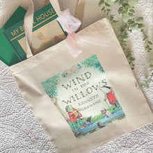 Load image into Gallery viewer, Wind in the Willows Storybook tote bag - Library bag for kids - gifts for reader
