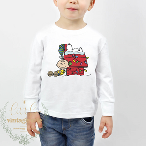 Christmas Snoopy Toddler Long Sleeve Tee