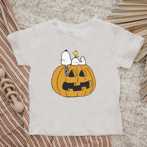 Snoopy Woodstock pumpkin tshirt - Toddler Sizes