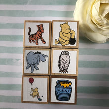 Load image into Gallery viewer, Winnie the Pooh nursery Blocks ~ Classic Collection ~ Pooh Bear and hundred acre wood friends.
