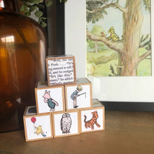 Load image into Gallery viewer, Winnie the Pooh nursery Blocks ~ Classic Collection ~ Pooh Bear and hundred acre wood friends.
