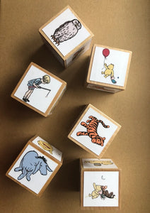 Winnie the Pooh nursery Blocks ~ Classic Collection ~ Pooh Bear and hundred acre wood friends.