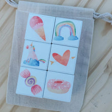 Load image into Gallery viewer, Rainbow Unicorn Wooden Blocks ~I believe in Unicorns ~ Whimsical Nursery Decor
