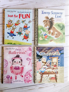 A Little Golden Book - Cinderella -I am a ballerina - Tawny Scrawny lion - Richard Scarry