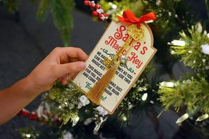 Santa's Magic Key Christmas Eve ~ No chimney House ~ Key with Tag ~ Believe Charm ~ Christmas tradition