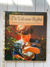 Load image into Gallery viewer, The velveteen rabbit vintage hardcover book 1995-1998 children classic illustrations by Donna Green 
