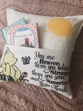 Load image into Gallery viewer, Winnie the Pooh Storybook Reading pillow cover
