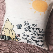 Load image into Gallery viewer, Winnie the Pooh Storybook Reading pillow cover
