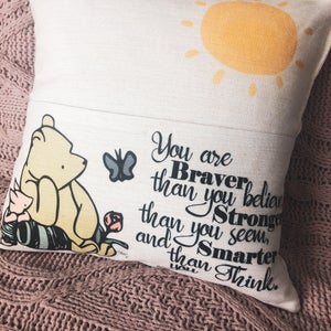 Winnie the Pooh Storybook Reading pillow cover