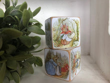 Load image into Gallery viewer, Peter rabbit nursery wood blocks 2&quot;
