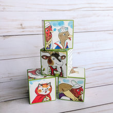 Load image into Gallery viewer, Richard Scarry Wood blocks ~ Storybook Animal Nursery Tales
