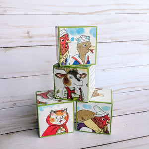 Richard Scarry Wood blocks ~ Storybook Animal Nursery Tales