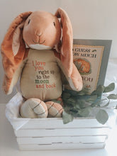 Load image into Gallery viewer, Guess how much I love you Rabbit Plush and Book gift set personalization available
