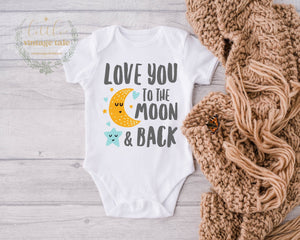 To the Moon and Back, baby onesie bodysuit , Baby shower gift,Newborn gifts