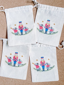 Christmas Nutcracker, Holiday Party favors for kids SET OF 5 BAGS