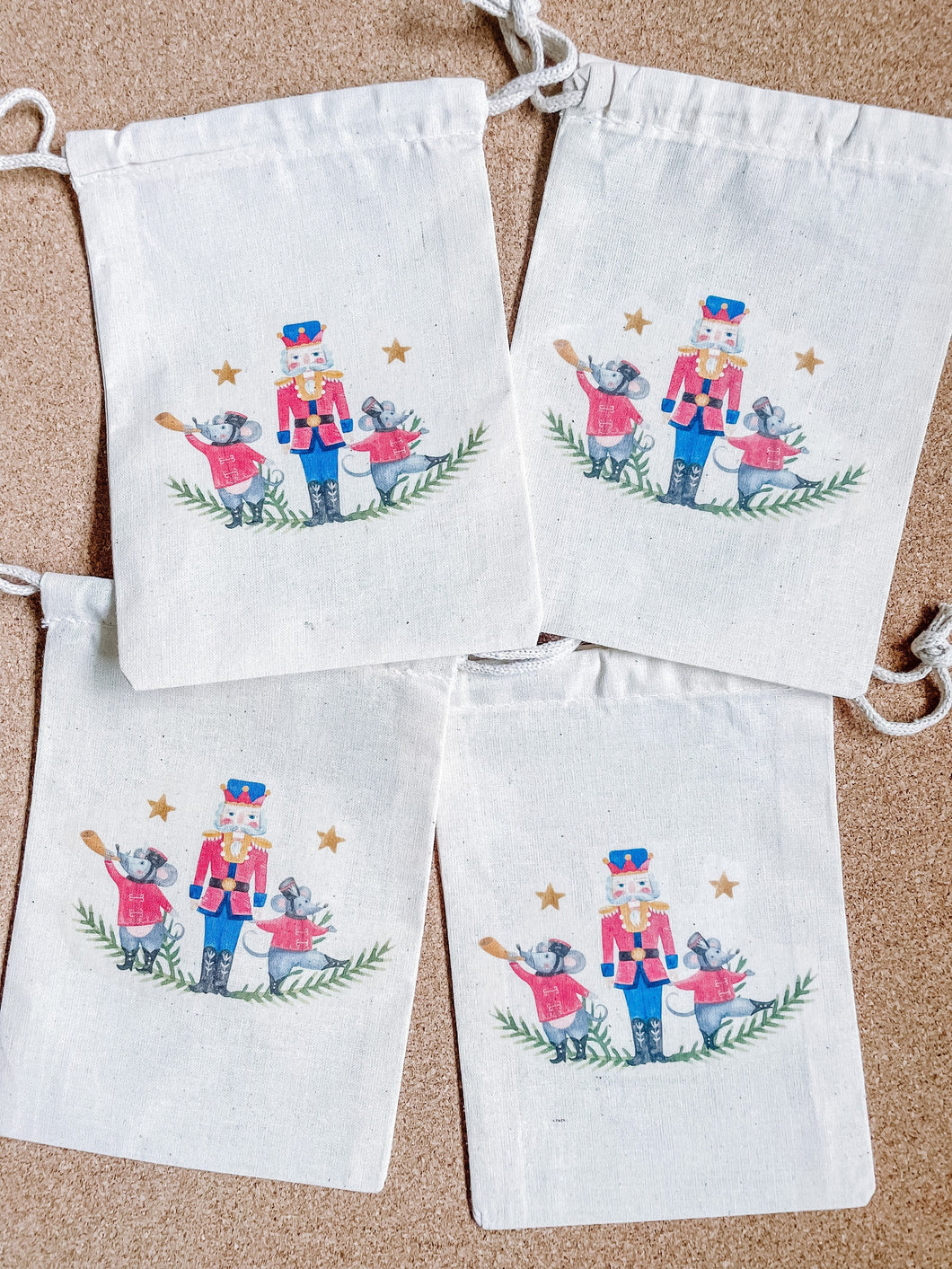 Christmas Nutcracker, Holiday Party favors for kids SET OF 5 BAGS