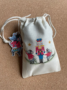 Christmas Nutcracker, Holiday Party favors for kids SET OF 5 BAGS