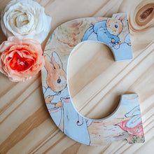 Load image into Gallery viewer, Wooden Letter -Peter rabbit -Beatrix Potter- Personalized nursery name
