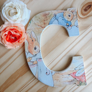 Wooden Letter -Peter rabbit -Beatrix Potter- Personalized nursery name