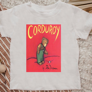 Corduroy Bear Toddler/kids White Tshirt - Unisex Storybook collection