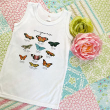 Load image into Gallery viewer, Affirmation Butterfly Top - Girls Tshirt - Empowering Bible Verses for Girls - Tank Top
