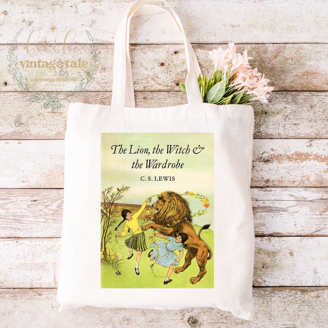 The Lion the witch and wardrobe book cover tote